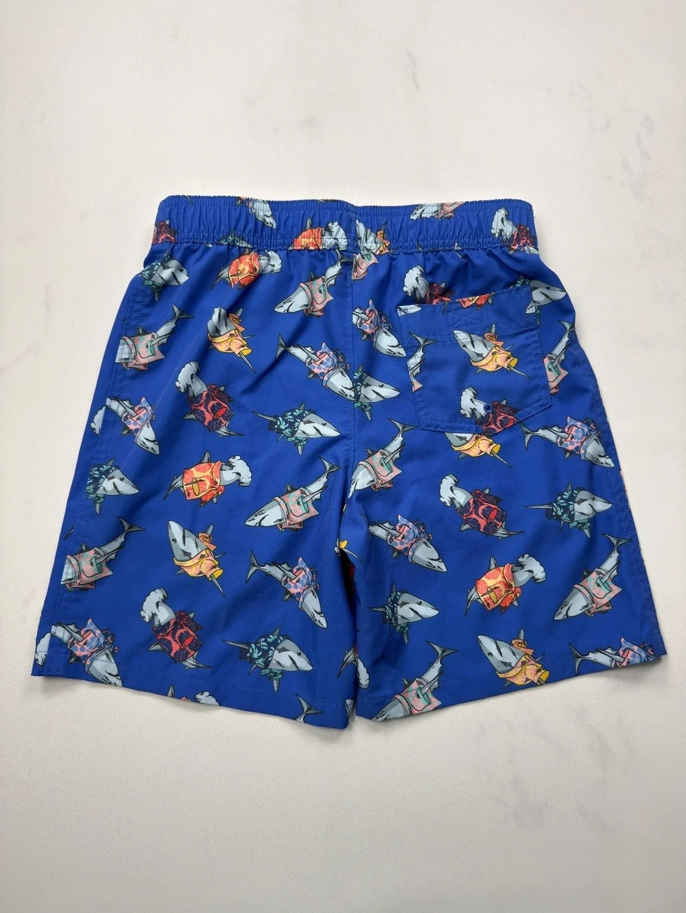 abercrombie kids Swim Shorts Blue Print Elastic Waist - Boys 13/14